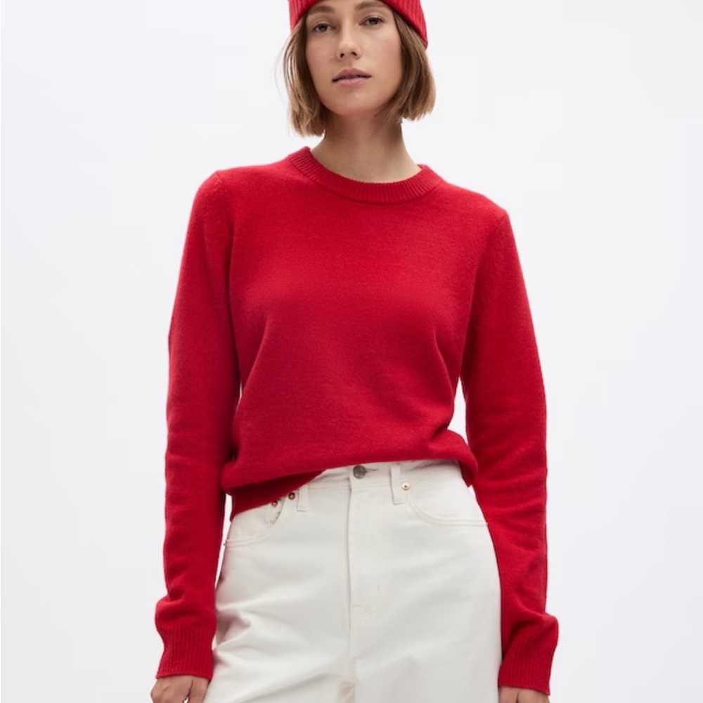 Gap Red Knit Crew Neck Sweater